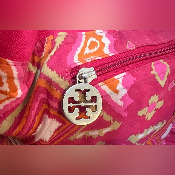 Tory Burch Ella Canvas Tote in Hot Pink - Picture 3 of 15